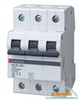 Cầu dao tự động mcb BH-D6 3P 50A TYPE C N	Mitsubishi