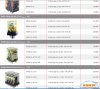 BẢNG GIÁ RELAY IDEC 2018